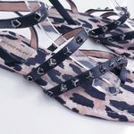 Antonio Melani Studded Ankle Wrap Square Leppard Flat Sandals Photo 3