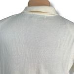 Vintage 90s Embroidered Cardigan Oatmeal Patchwork Light Pink Floral Knit Zipper Size M Photo 3