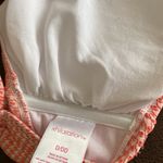 Xhilaration Women's Houndstooth Texture Bralette Bikini Top Sz D/DD CORAL/WHITE Photo 6