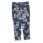 Chico's  Girlfriend Slim Leg Ankle Jeans Floral Print Stretch Blue Denim Size 0.5 Photo 1