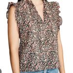 BB Dakota Steve Madden Black Floral Blouse Large Photo 0
