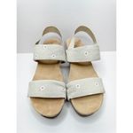 Life Stride  Wedge Sandals Size 8.5 Gray Floral Slingback Open Toe Heels Photo 3