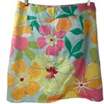 Talbots Women's A-Line Floral Skirt Multicolor Knee Length Size 14 Pockets Photo 3