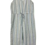 Drew Anthropologie  Striped Sleeveless Linen Jumpsuit Womens Medium Photo 0
