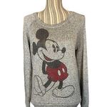 Forever 21 Gray Long Sleeve Mickey Mouse Sweater Women Sz S Photo 0