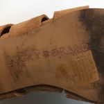 Lucky Brand  Women’s Genevie Leather Suede Tan Brown Cage Lace-Up Open Toe Heels Photo 8