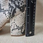 Madden Girl Women Ankle Boots Block Heel Snake Skin Print Zips 7M Cream Gray Photo 4