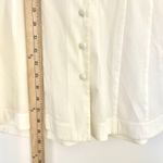 Lafayette 148 New York Ivory Button Up Shirt $448 Elegant Cuffs Women's Size 8 White Photo 7
