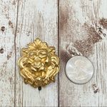 Head Vintage Gold tone Lion  Brooch Photo 9