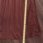 ZARA  Women’s Brown Satin Effect Pleated Stretch Jumpsuit Size Small Photo 6