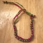 Macrame Anklet Handmade Bead Adjustable Boho VTG Photo 0