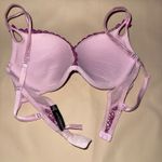 Victoria's Secret Pink Purple Floral Lace Push Up Bra 34B Photo 6