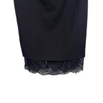 Forever 21 Black Pencil Skirt Lace Hem Workwear Office Minimalist Women's Medium Photo 3
