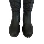 ZARA  Black Quilted Lug Sole Pull Tab Tall Winter Stylish Boots 6.5 US / EU 37 Photo 4