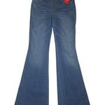 Spanx women's large flare leg jeans pull on vintage indigo slimming stretch new Photo 0
