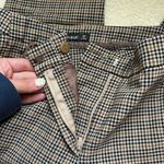 ZARA : Brown Plaid Ruffled Dress Pant Photo 4