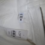 Loft Womens 29/8 Fresh Cut High Rise Denim Bike Shorts in White NEW Photo 10