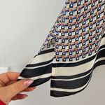 Vince Blue and Cream Relaxed Asymmetrical Camisole Photo 2