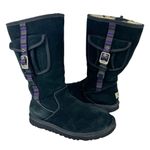 UGG  F3010G Black Suede Cargo Pocket Sheepskin Retro Tall Boots Womens Size 5 Photo 15