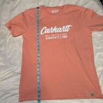Carhartt  Womens Loose Fit Peach Coral Short Sleeve Graphic Tee Size Medium Photo 8