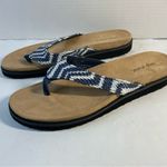 Easy Street NWOB Navy & White Woven flip-flop sandals size 7.5 Photo 1
