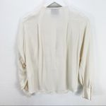 3.1 Phillip Lim  Ruffle Front Ivory Blouse Long Sleeve Silk Size 0 Photo 5