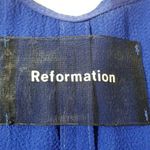 Reformation  Blue Westport Dress High Low V-Neckline Photo 3