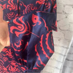 Rachel Roy Navy Blue Red Design Long Sleeve Mini Dress Sabrina Neck Size Medium Photo 11