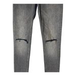 All Saints Jeans Women 27 Gray Washed Black Grace‎ Slashed Distressed Skinny Photo 6