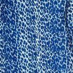 Clara Sun Woo Blue Animal Print Long Sleeves Button Up Shirts Size XS Photo 3