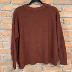 American Eagle  Lace-Up Oversized Pullover Sweater‎ Burnt Orange - Size XS Photo 1