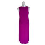 Loft NWT  RIBBED MAXI DRESS SIDE SLIT SMALL IN FUCHSIA Photo 3