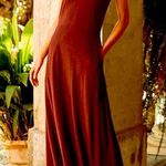 Peruvian Connection Burgundy V-Neck Short Sleeve Sundress Maxi size S Photo 0