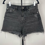 BDG Urban Outfitters Distressed Washed Black Girlfriend High Rise Denim Shorts Photo 0