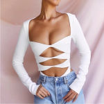 House Of CB  'Danica' White‎ Cutout Bodysuit NWOT size S Photo 7