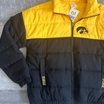 PINK - Victoria's Secret  Iowa Hawkeyes Puffer Jacket NEW Womens M Black Yellow NCAA Photo 2