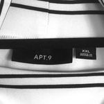 Apt. 9  Stretch Striped Shirt Lightweight 90s Turtleneck Top White Black XXL NWOT Photo 2