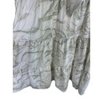 Entro  NWT Sage Green Cream 3/4 Balloon Sleeve Tiered Ruffled Above Knee Dress S Photo 4