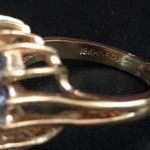 Cocktail Ring Sparkle Galore Size 6 Gold Photo 10