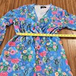 Lucky and Blessed L&b floral long sleeve short blue pink romper V Neck large Photo 10