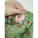 Banjanan Iris Ruffle Floral Midi Dress Women Medium Green Prairie Peasant Boho Photo 3