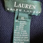 Lauren Ralph Lauren Striped Knit Sweater Navy Red white 100% cotton Pullover XL Blue Photo 4