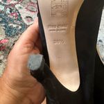 Miu Miu Elegant Black Peep-Toe Suede Stiletto Platform Heels 38.5 Photo 8