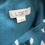 Loft  Blue  and White V Neck Romper. Size 4 Photo 4