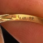 14K RARE Yellow Gold Bezel Amethyst Turquoise Quatrefoil White Agate Ring S 6.5 Photo 12