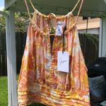 Japna NEW  Floral print tie neck crop top size M Photo 3