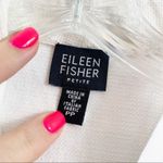 Eileen Fisher Knit White Four Button Snap Blazer Photo 1