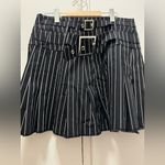 Like an angel Y2K vintage  pin stripe double belted mini skirt black small Photo 1