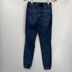 American Eagle Jogger Women Jeans Sz 2 Drawstring MInimalist Lounge Denim Preppy Blue Photo 4