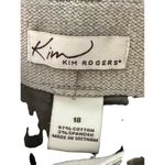 kim rogers Gray Stretch Cropped Capri Pants Women's Size 18 Photo 4